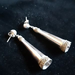 Silver dangle earrings